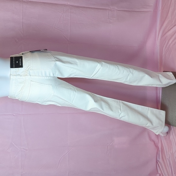 Redial Nasty Gal Slit the Lights High Waisted Relaxed Cotton Off White Jeans 2 - Picture 4 of 10